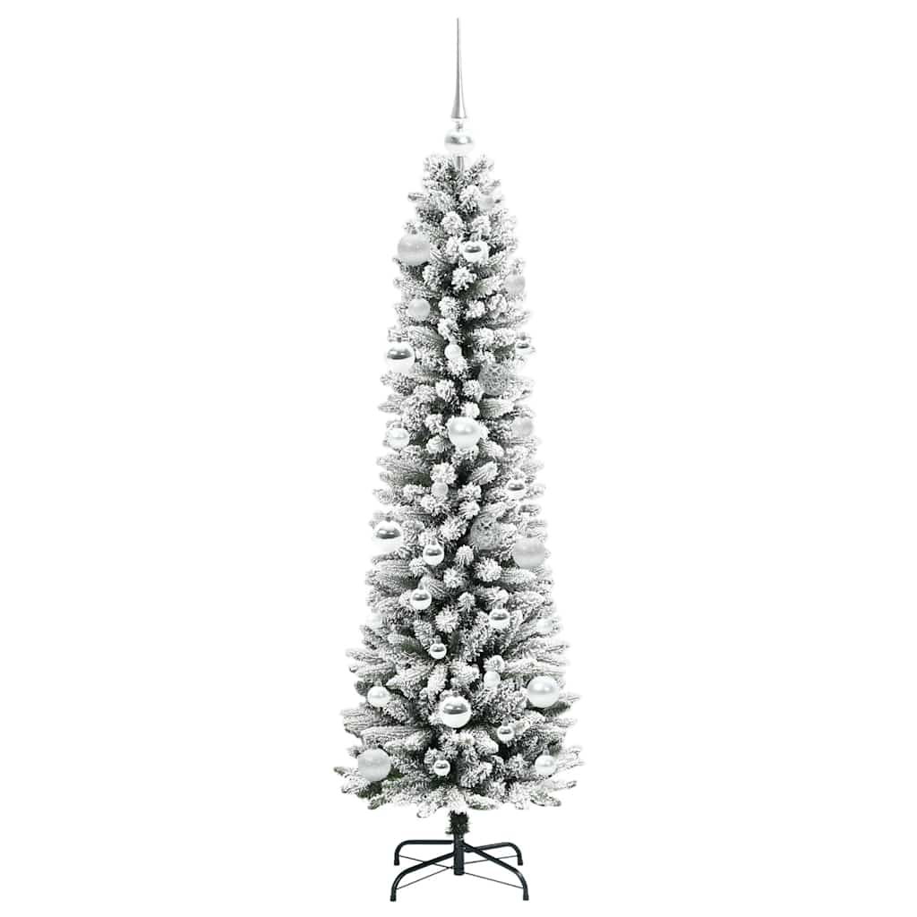 Dirbtinė Kalėdų eglutė Balta 150 cm PVC ir Metalas ir Plastikas