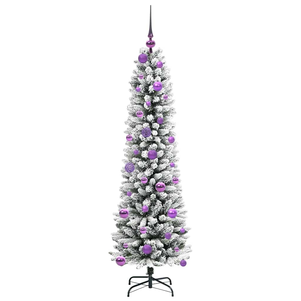 Dirbtinė Kalėdų eglutė AK SNOW, su 150 LED stovu Žalia ir balta 150 cm.