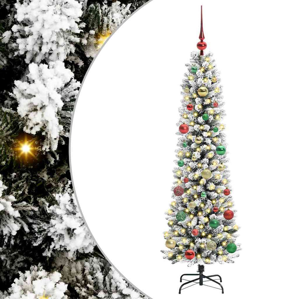 Artificial Christmas Tree White 150 cm PVC and Metal and Plastic