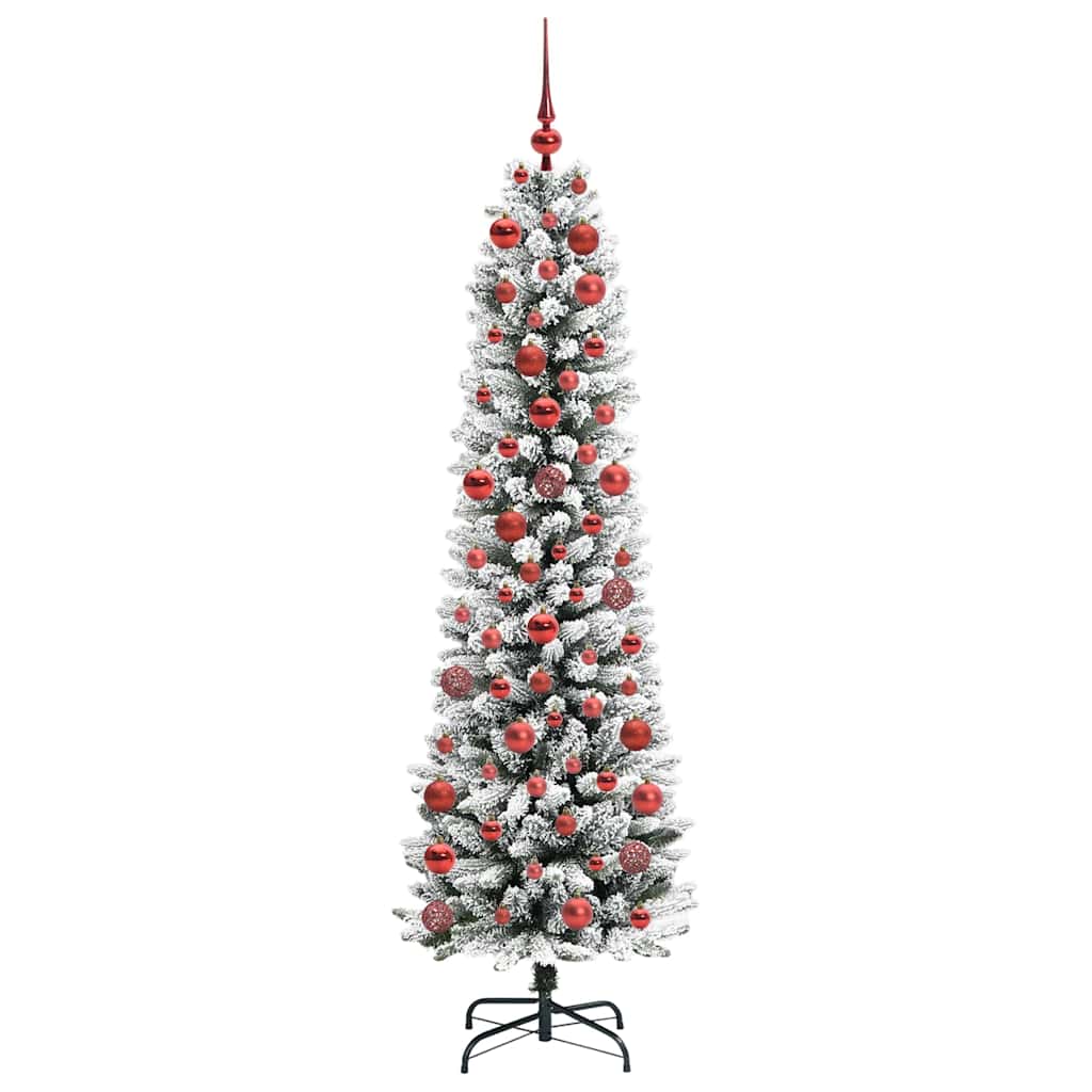 Dirbtinė Kalėdų eglutė SHINE WINTER, su 300 LED stovu Žalia ir balta 180 cm.