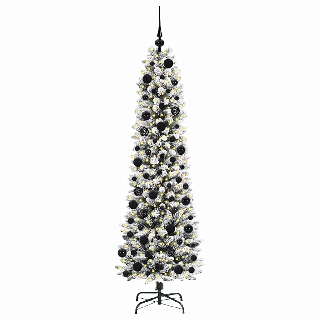 Mākslīgā Ziemassvētku eglīte SHINE WINTER, ar 300 LED gaismām Zaļa un balta 180 cm.