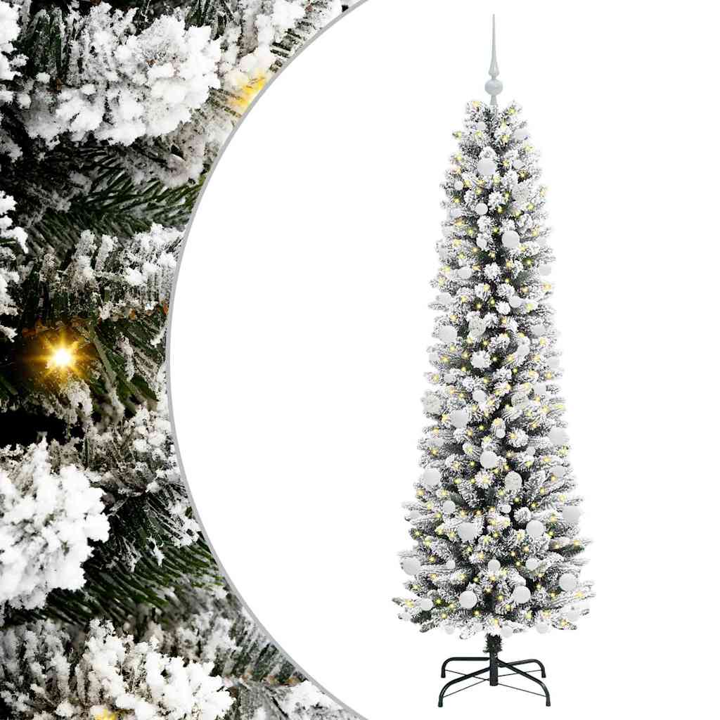 Artificial Christmas Tree White 180 cm PVC and Metal and Plastic
