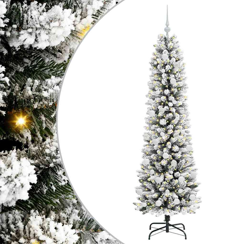 Artificial Christmas Tree White 180 cm PVC and Metal and Plastic