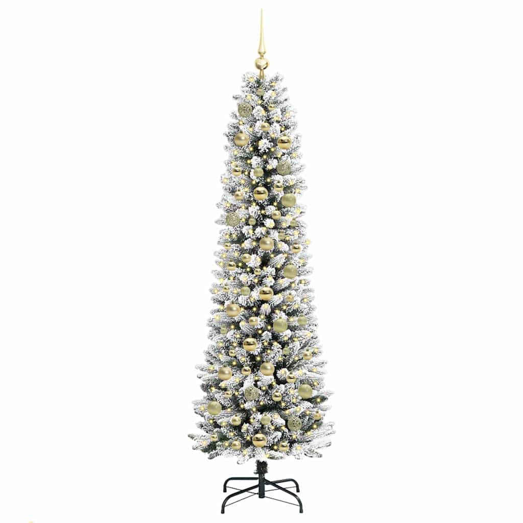Dirbtinė Kalėdų eglutė Balta 180 cm PVC ir Metalas ir Plastikas