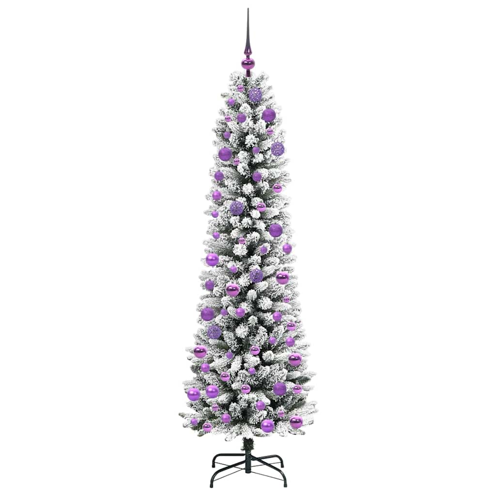 Artificial Christmas tree SHINE WINTER, with 300 LED stand Green and white 180 cm.