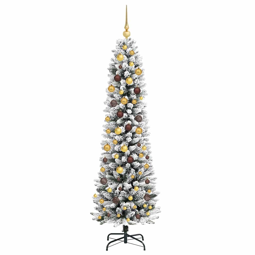 Dirbtinė Kalėdų eglutė Balta 210 cm PVC ir Metalas ir Plastikas