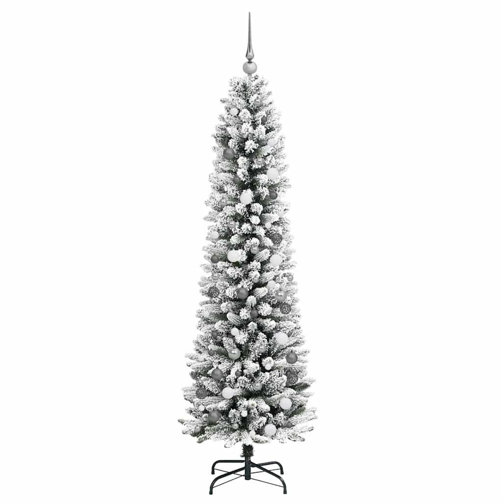 Dirbtinė Kalėdų eglutė Balta 210 cm PVC ir Metalas ir Plastikas
