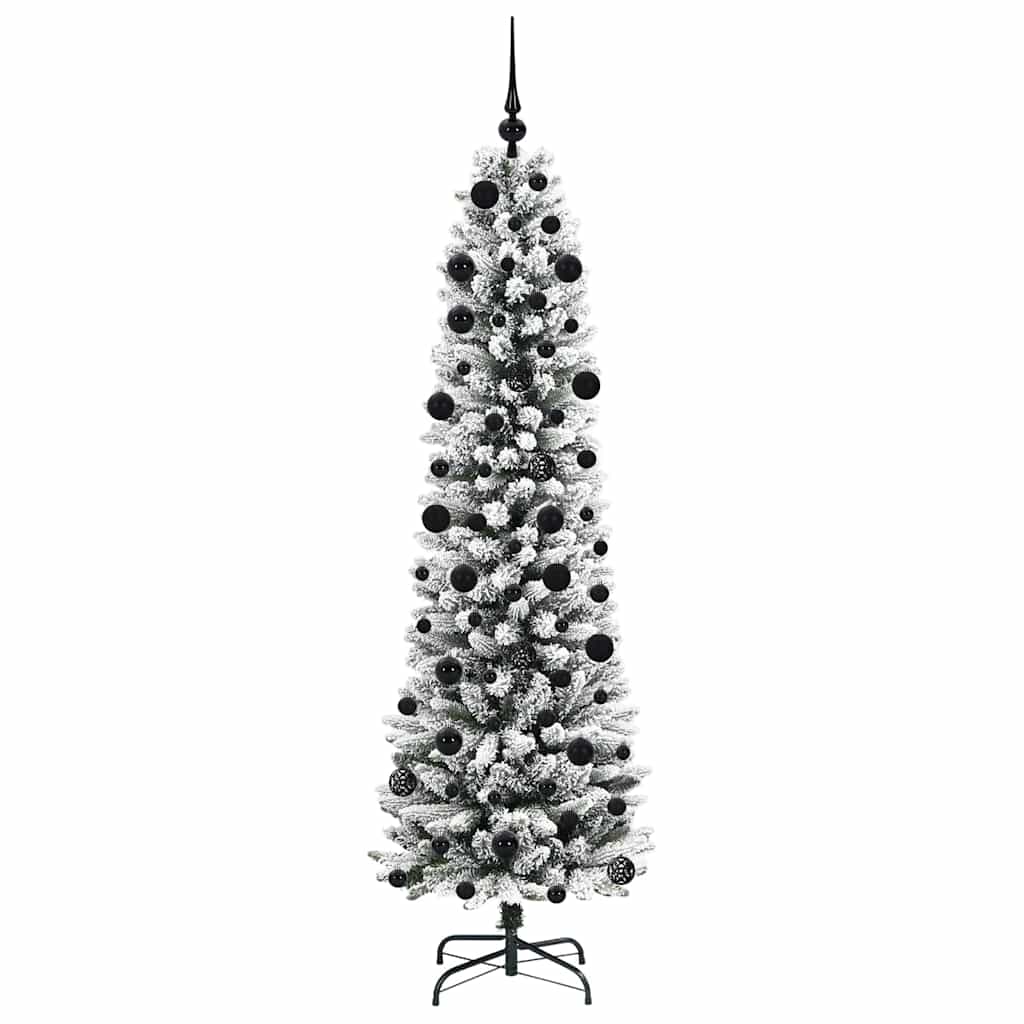 Dirbtinė Kalėdų eglutė GROVE DREAM, su 300 LED stovu Žalia ir balta 210 cm.