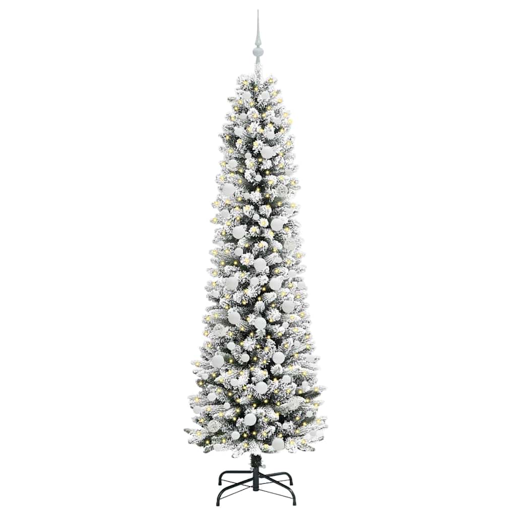 Dirbtinė Kalėdų eglutė Balta 210 cm PVC ir Metalas ir Plastikas