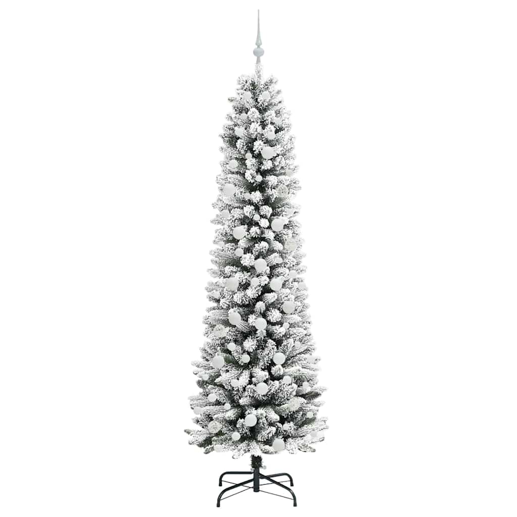 Dirbtinė Kalėdų eglutė Balta 210 cm PVC ir Metalas ir Plastikas