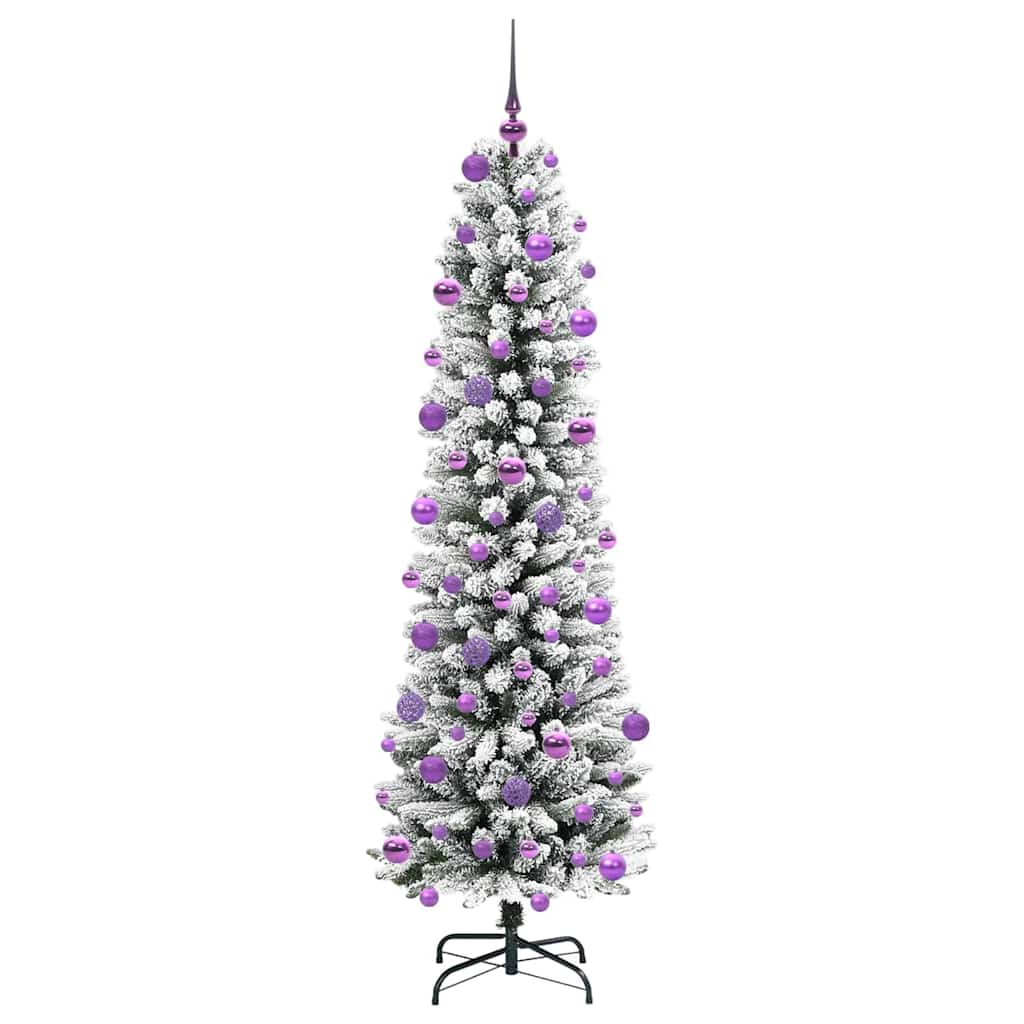 Mākslīgā Ziemassvētku eglīte GROVE DREAM, ar 300 LED statīvu, zaļa un balta, 210 cm.
