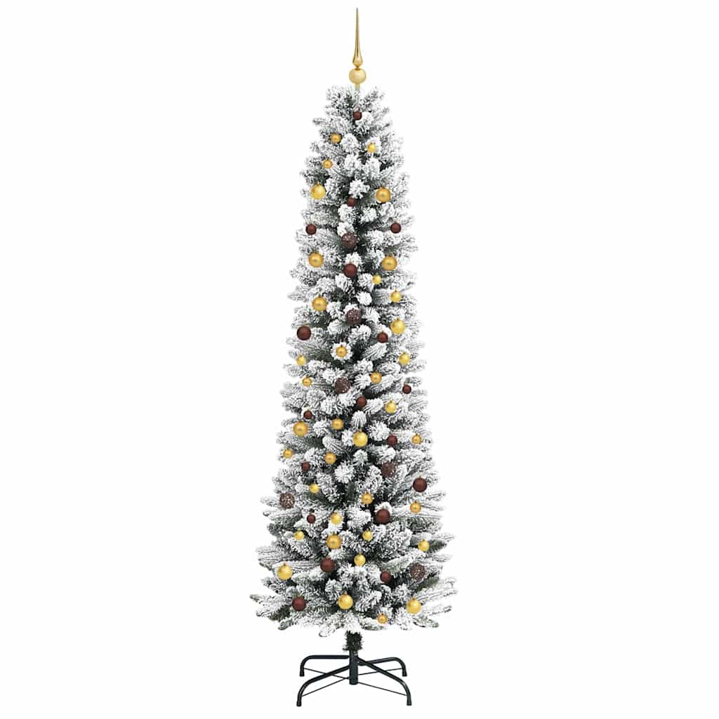 Dirbtinė Kalėdų eglutė Balta 240 cm PVC ir Metalas ir Plastikas