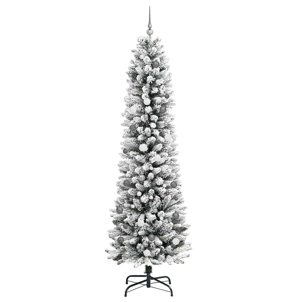 Dirbtinė Kalėdų eglutė Balta 240 cm PVC ir Metalas ir Plastikas