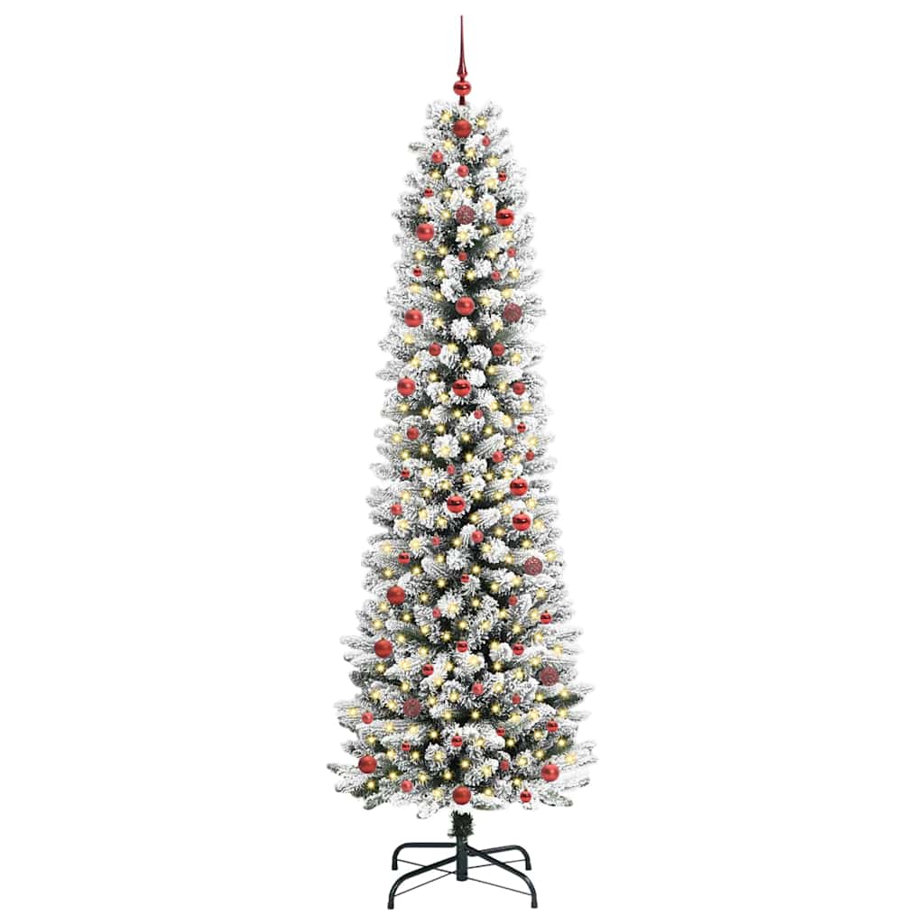 Dirbtinė Kalėdų eglutė Balta 240 cm PVC ir Metalas ir Plastikas