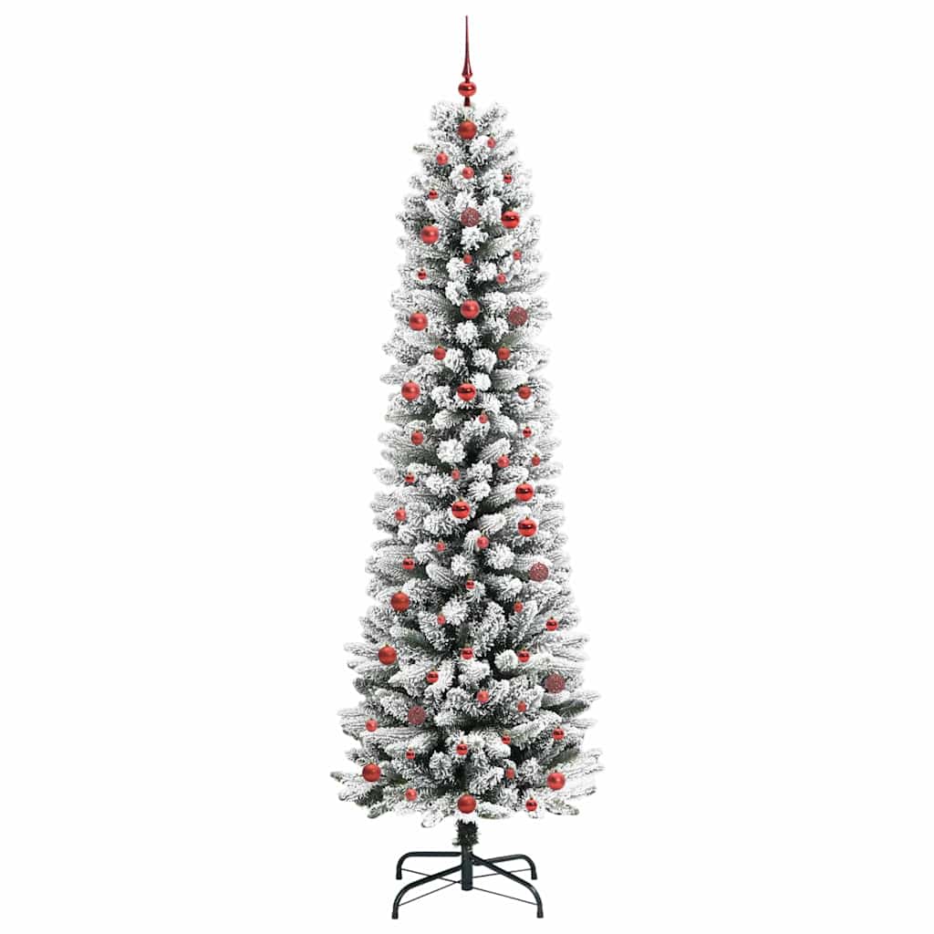 Dirbtinė Kalėdų eglutė Balta 240 cm PVC ir Metalas ir Plastikas