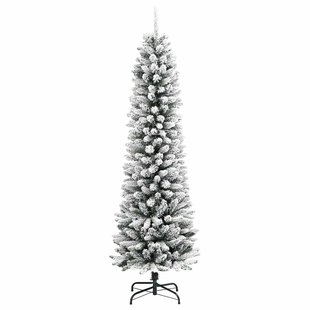 Dirbtinė Kalėdų eglutė HOLLOW SNOW, su 300 LED stovu Žalia ir balta 240 cm.