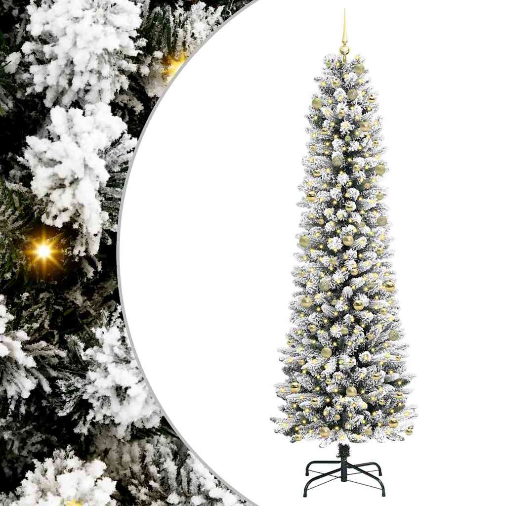 Dirbtinė Kalėdų eglutė Balta 240 cm PVC ir Metalas ir Plastikas