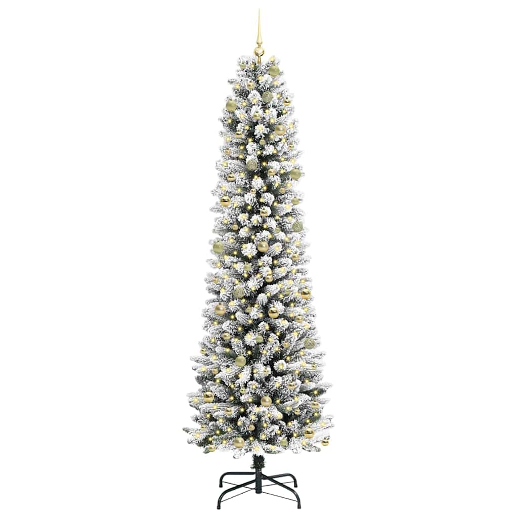 Dirbtinė Kalėdų eglutė Balta 240 cm PVC ir Metalas ir Plastikas