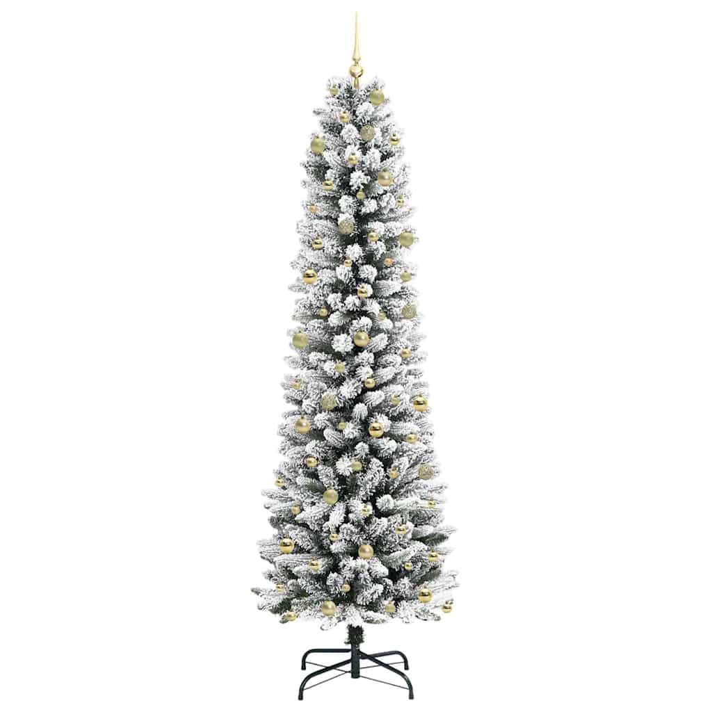 Dirbtinė Kalėdų eglutė Balta 240 cm PVC ir Metalas ir Plastikas