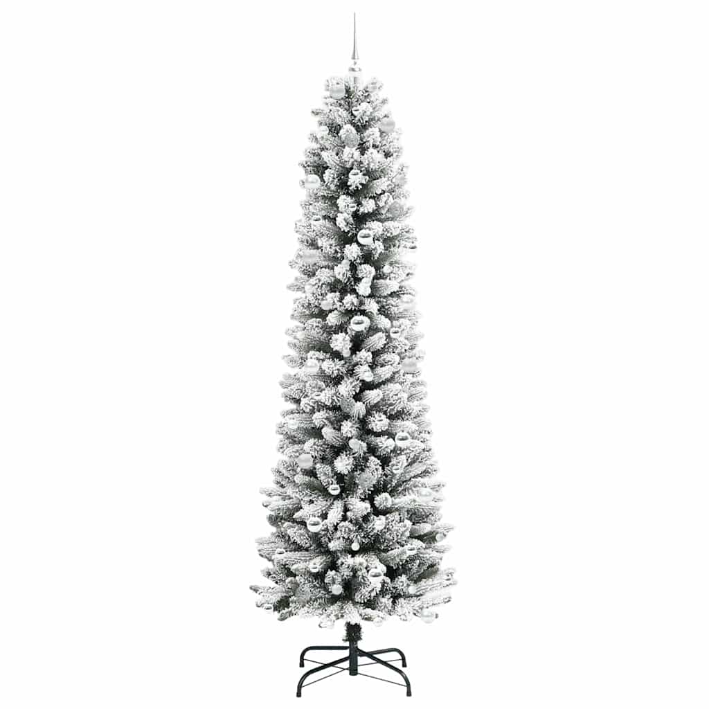 Dirbtinė Kalėdų eglutė Balta 240 cm PVC ir Metalas ir Plastikas