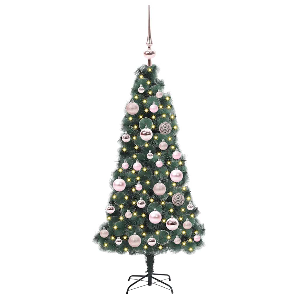 Dirbtinė Šventinis Medelis MEADOW BOREAL, su Kamuoliukų Rinkinys Žalia 120 cm.