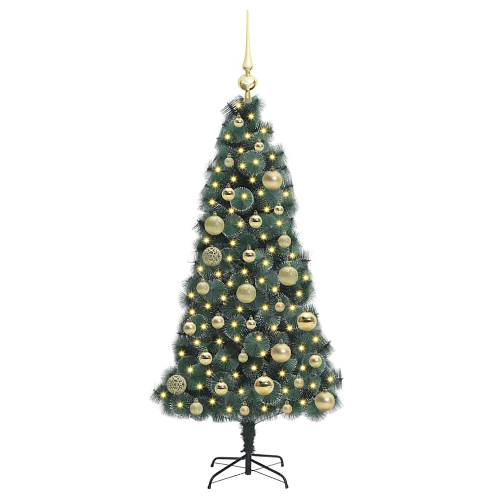 Mākslīgā izgaismotā Ziemassvētku egle MEADOW BOREAL, ar bumbiņu komplektu 120 cm.