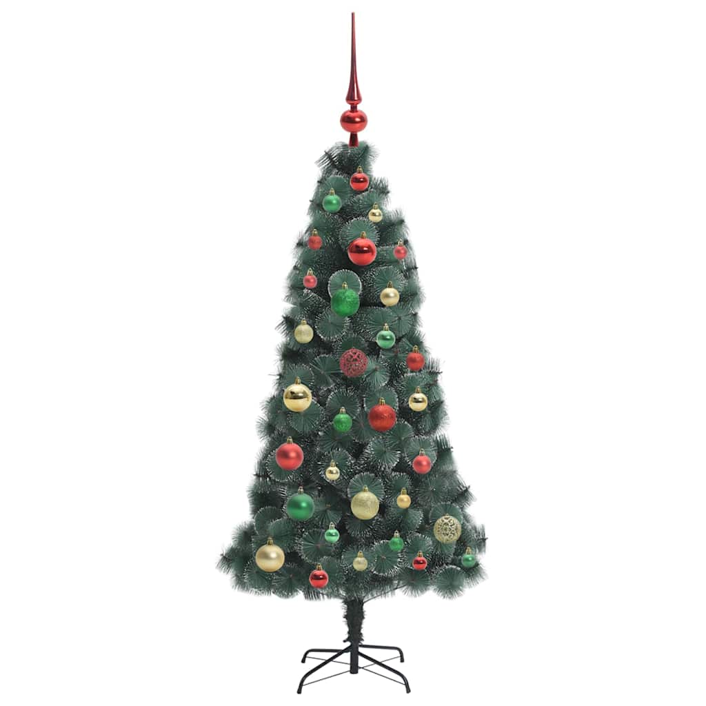 Artificial pre-lit Christmas tree with bauble set 120 cm