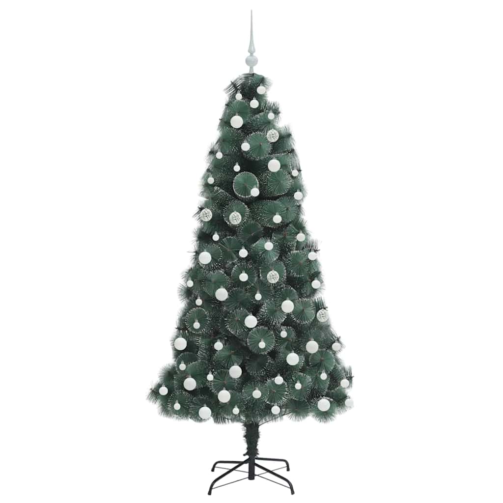 Artificial pre-lit Christmas tree with bauble set