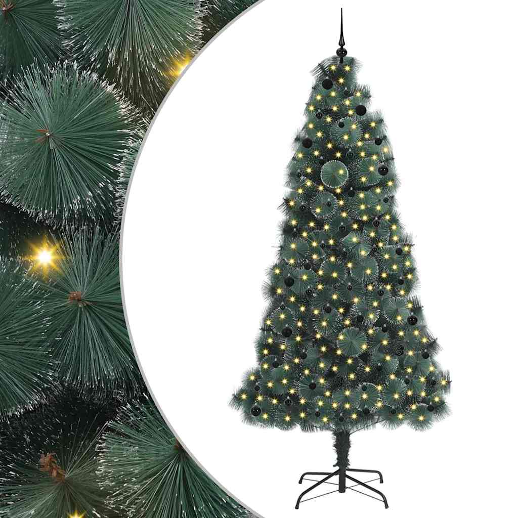 Artificial pre-lit Christmas tree SNOW HOLLOW, with bauble set