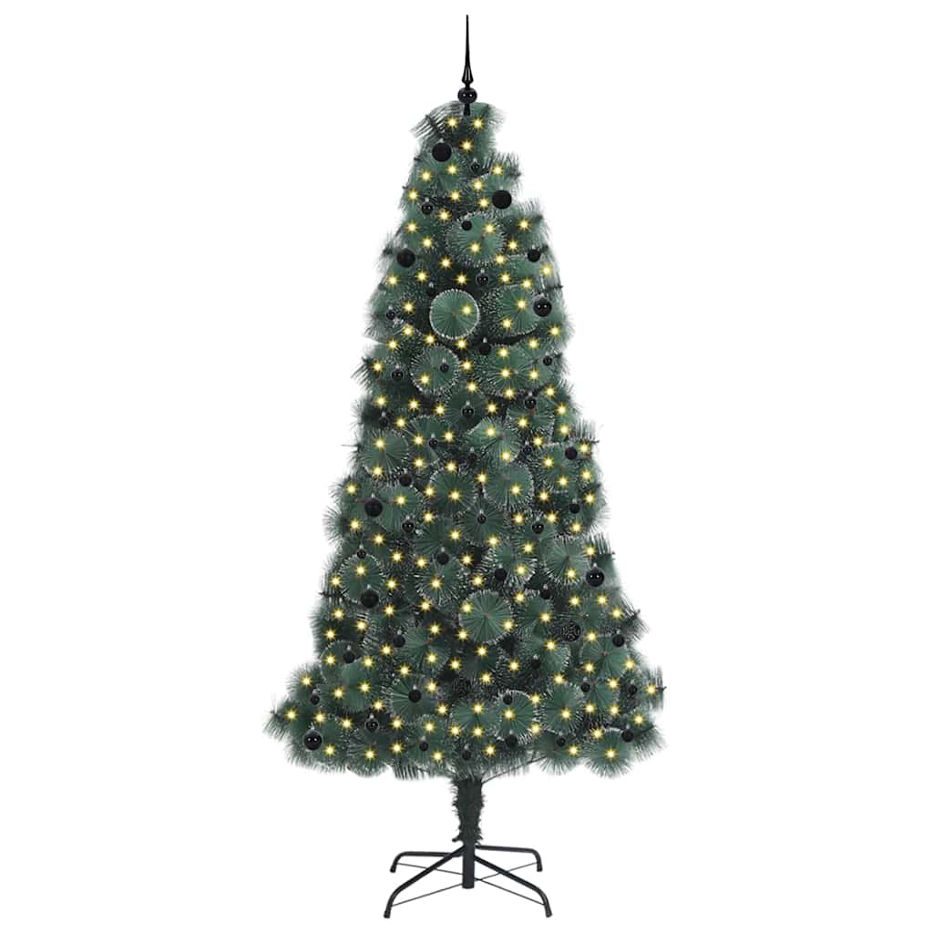 Artificial pre-lit Christmas tree SNOW HOLLOW, with bauble set