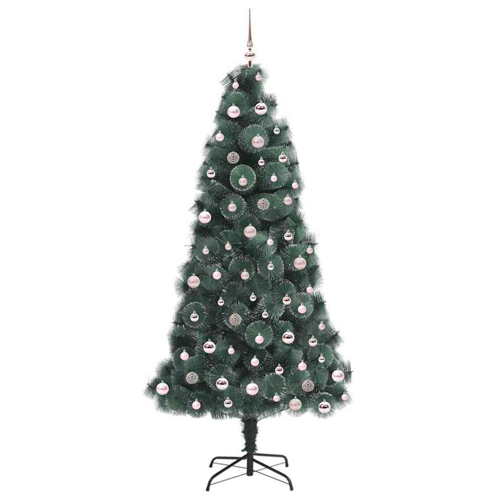 Artificial pre-lit Christmas tree SNOW HOLLOW, with bauble set