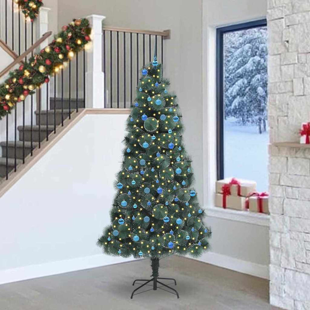 Dirbtinė Pradėtas Kalėdų Eglutė SNOW HOLLOW, su Kamuoliukų Rinkinys 240 cm.