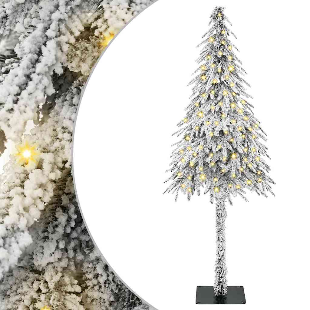 Kalėdų eglutė su 150 LED s stovu Balta 120 cm PE ir Plienas