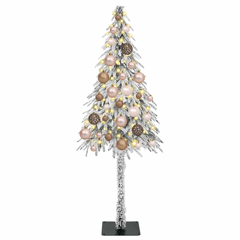 Kalėdų eglutė su 150 LED s stovu Balta 120 cm PE ir Plienas