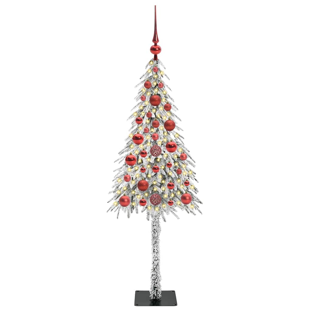 Kalėdų eglutė su 150 LED s stovu Balta 120 cm PE ir Plienas