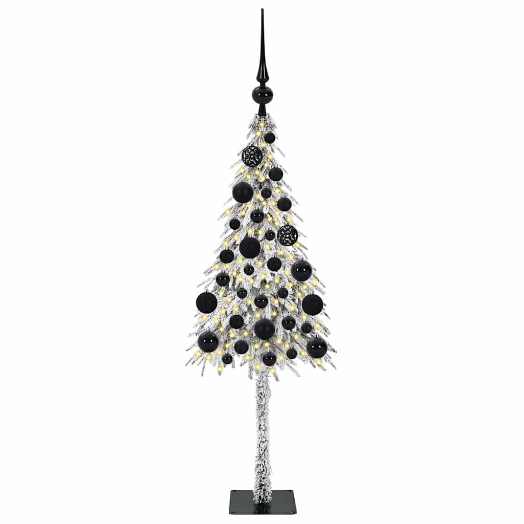 Kalėdų eglutė su 150 LED s stovu Balta 120 cm PE ir Plienas