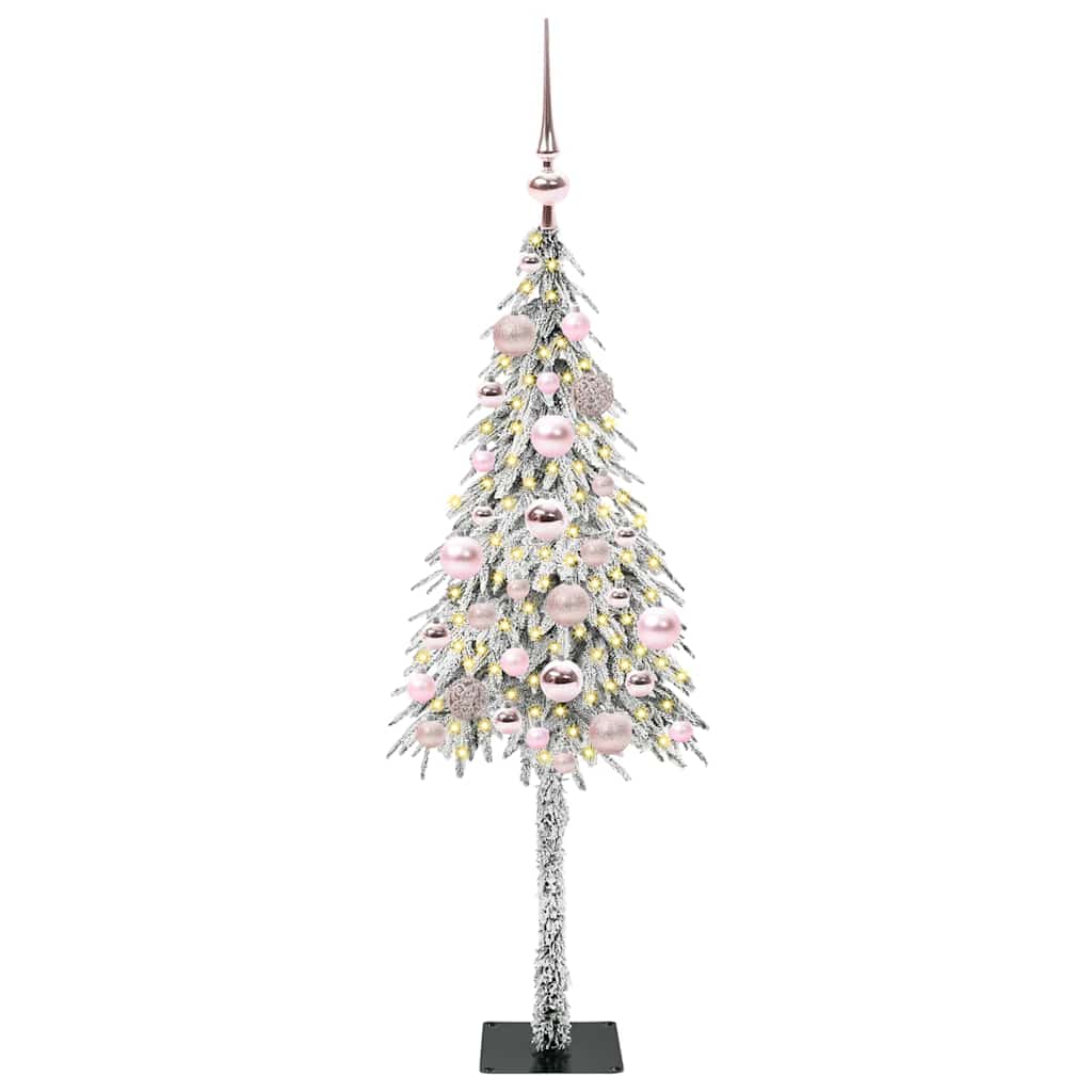 Kalėdų eglutė su 150 LED s stovu Balta 120 cm PE ir Plienas