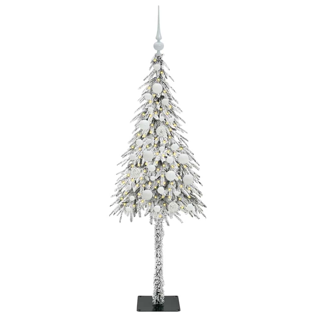 Kalėdų eglutė su 150 LED s stovu Balta 120 cm PE ir Plienas