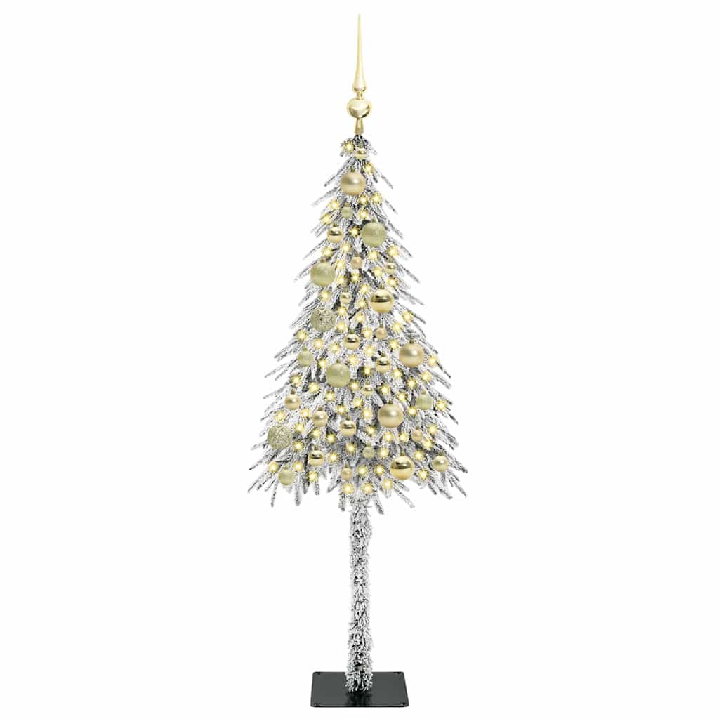 Kalėdų eglutė su 150 LED s stovu Balta 120 cm PE ir Plienas