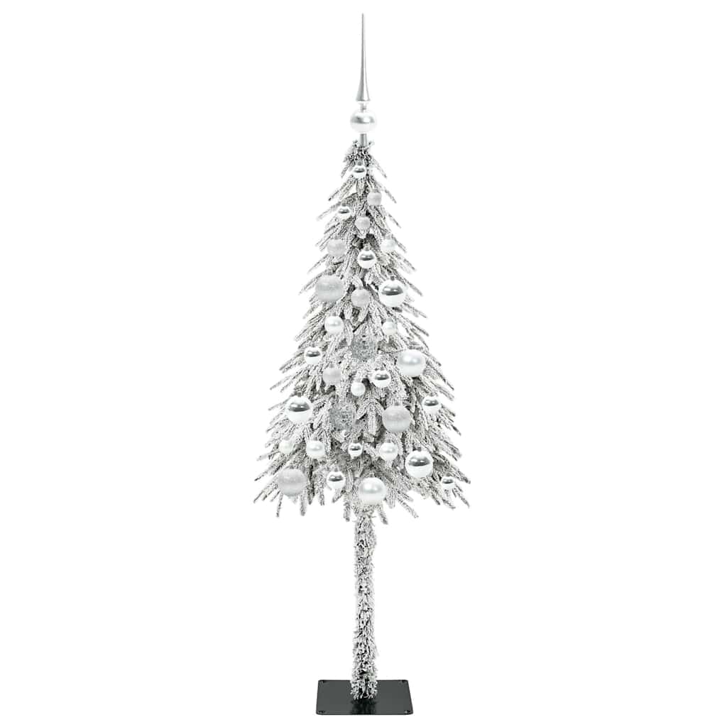 Kalėdų eglutė su 150 LED s stovu Balta 120 cm PE ir Plienas