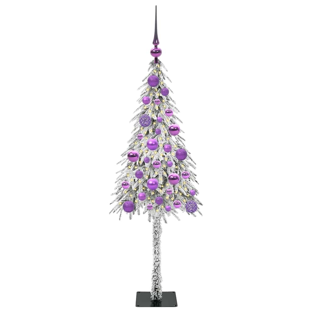 Kalėdų eglutė su 150 LED s stovu Balta 120 cm PE ir Plienas