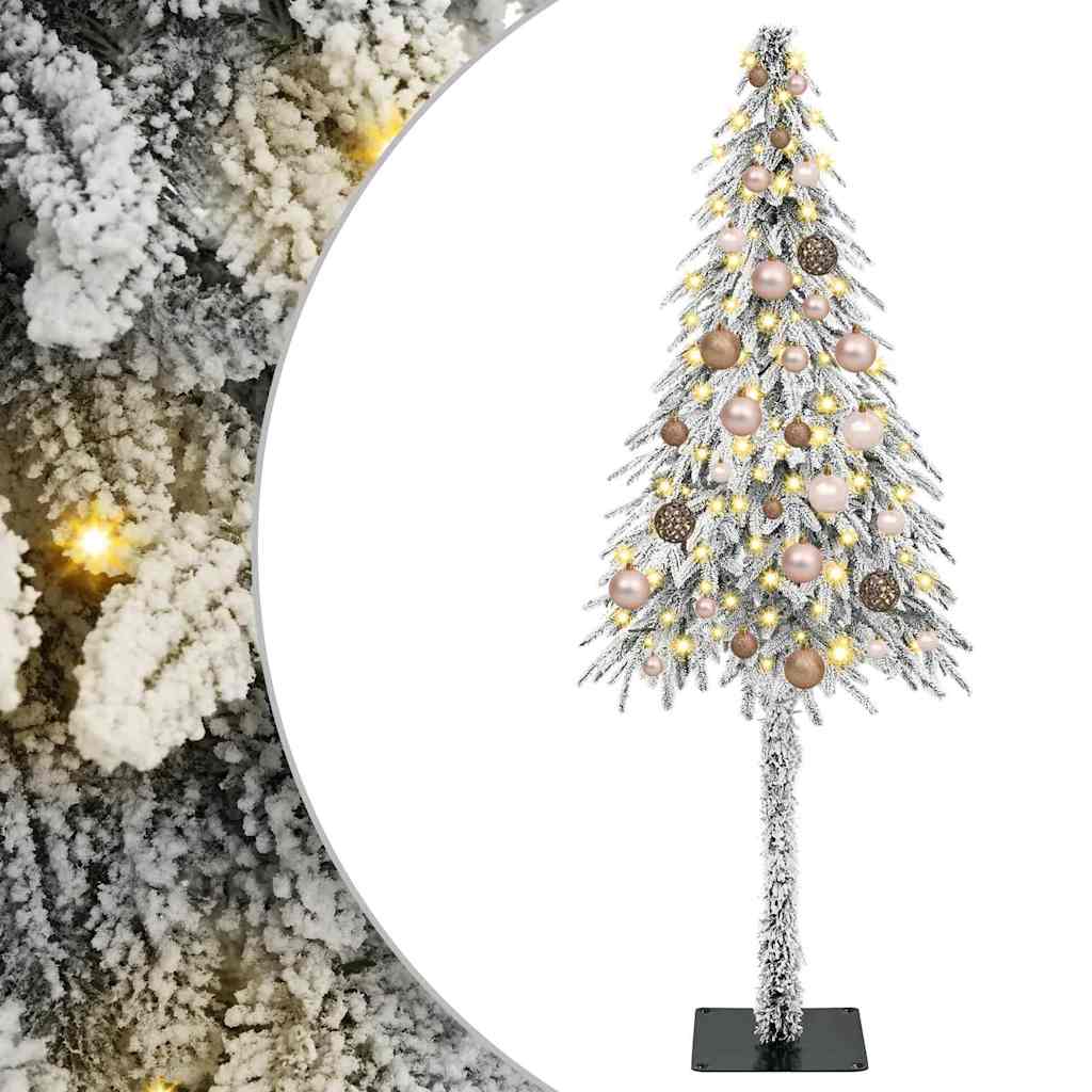 Kalėdų eglutė su 150 LED s stovu Balta 150 cm PE ir Plienas