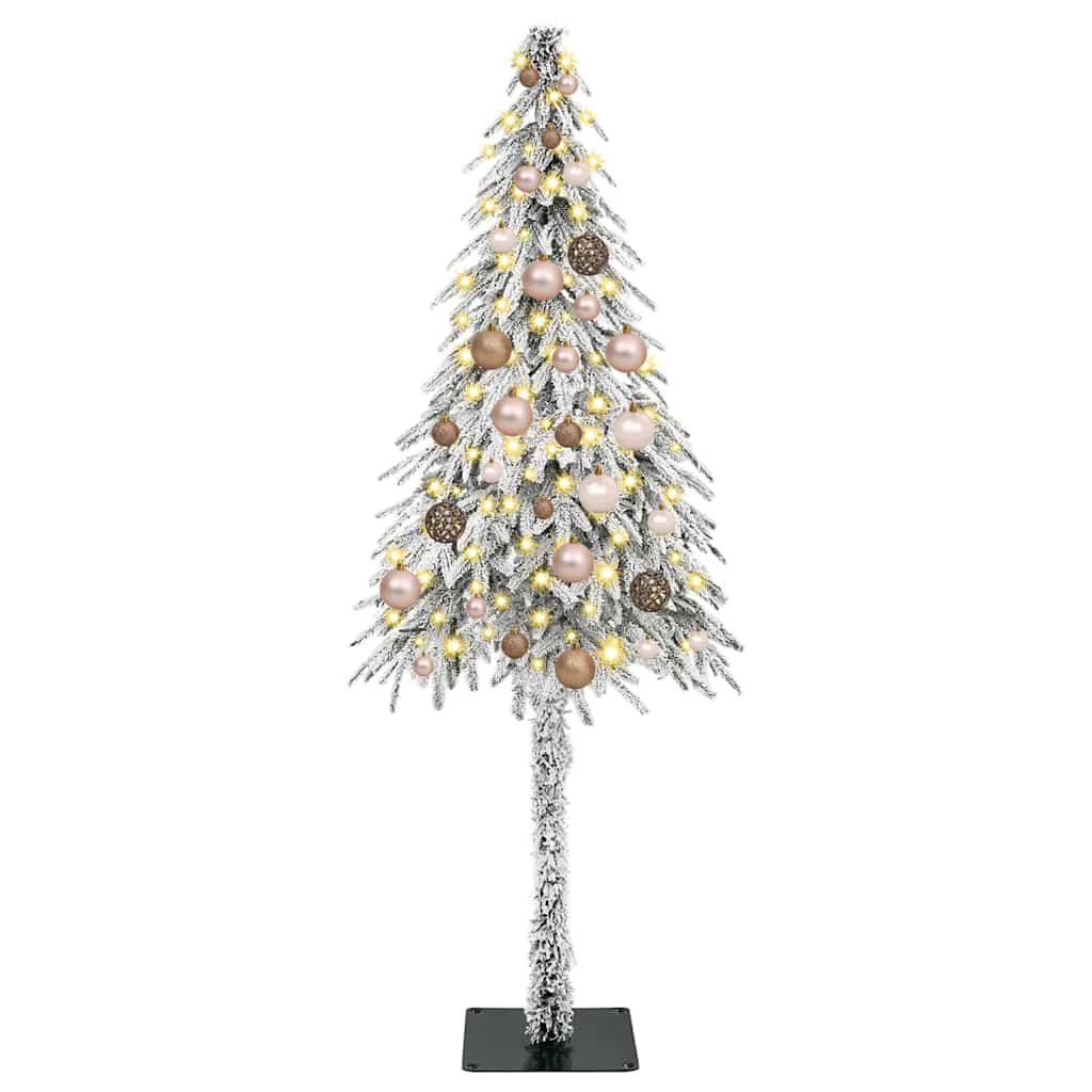 Kalėdų eglutė su 150 LED s stovu Balta 150 cm PE ir Plienas