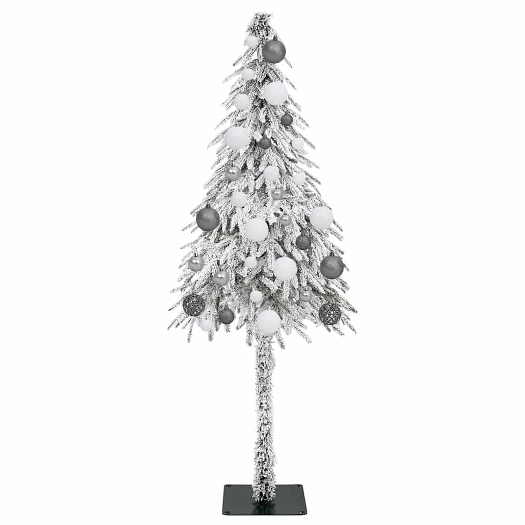 Kalėdų eglutė su 150 LED s stovu Balta 150 cm PE ir Plienas