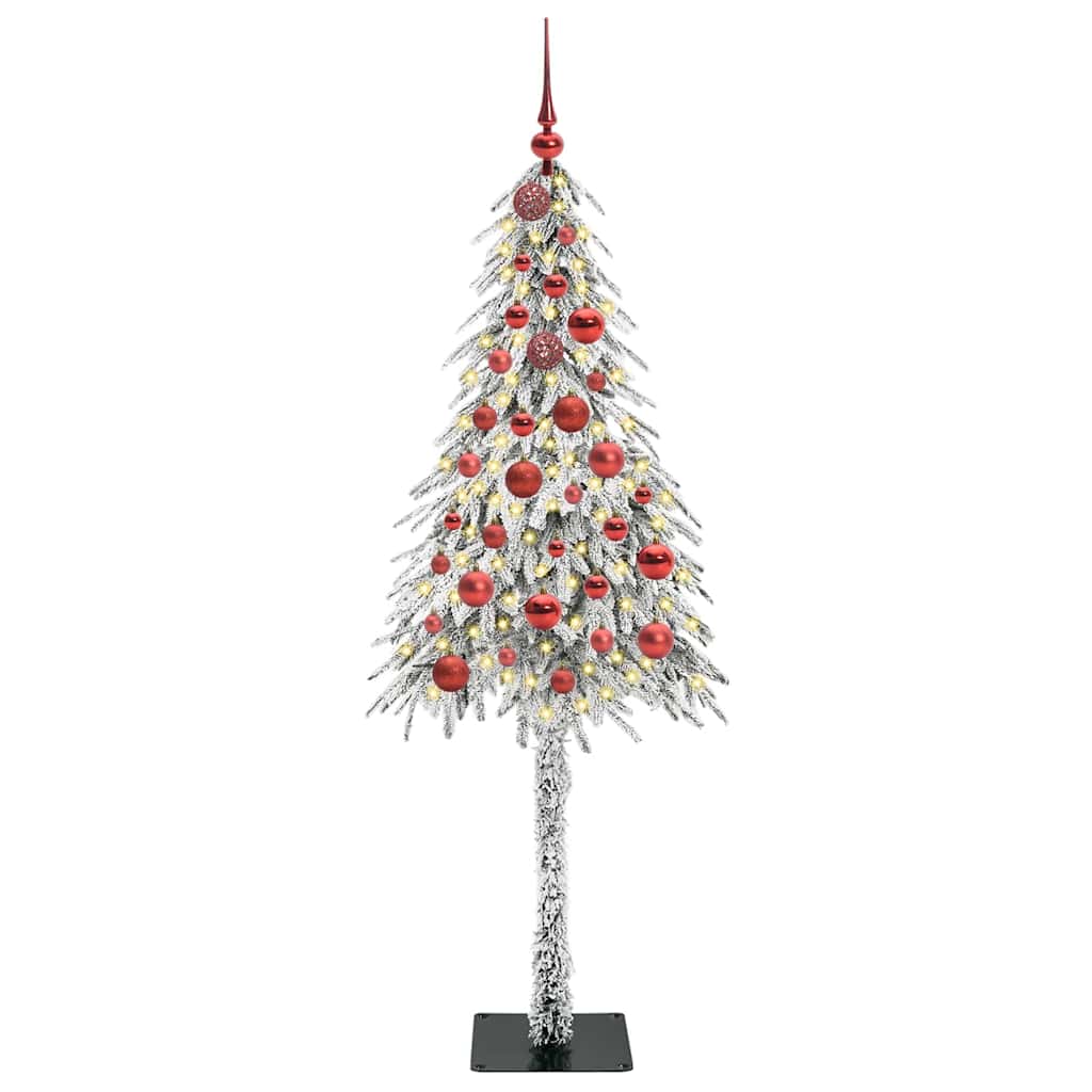 Kalėdų eglutė su 150 LED s stovu Balta 150 cm PE ir Plienas
