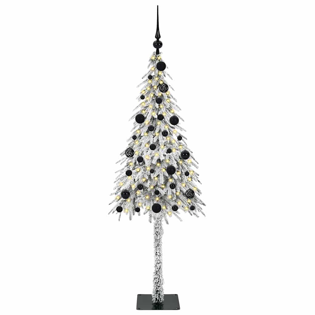 Kalėdų eglutė su 150 LED s stovu Balta 150 cm PE ir Plienas