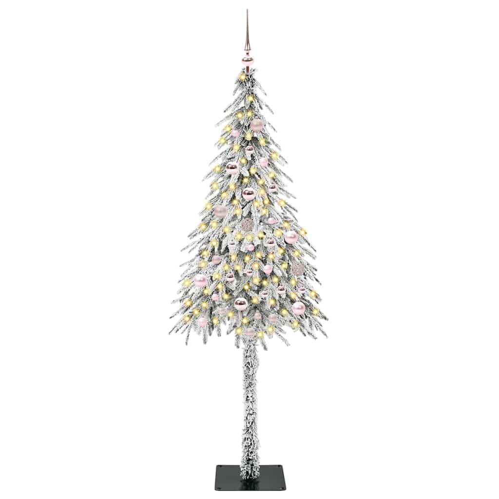 Kalėdų eglutė su 150 LED s stovu Balta 150 cm PE ir Plienas