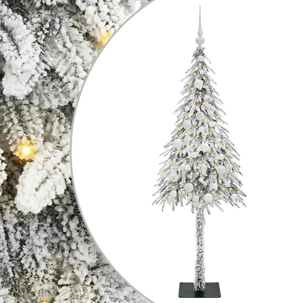 Kalėdų eglutė su 150 LED s stovu Balta 150 cm PE ir Plienas