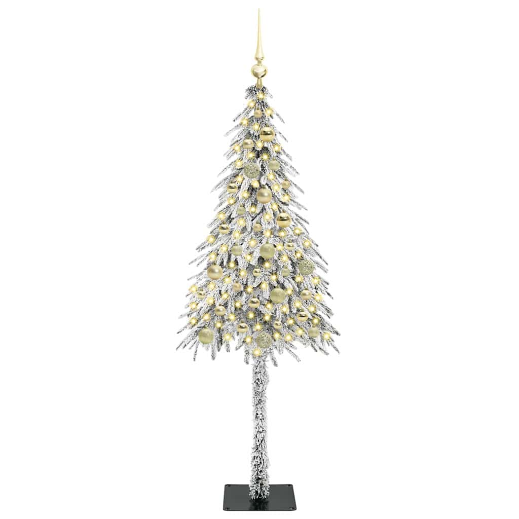 Kalėdų eglutė su 150 LED s stovu Balta 150 cm PE ir Plienas