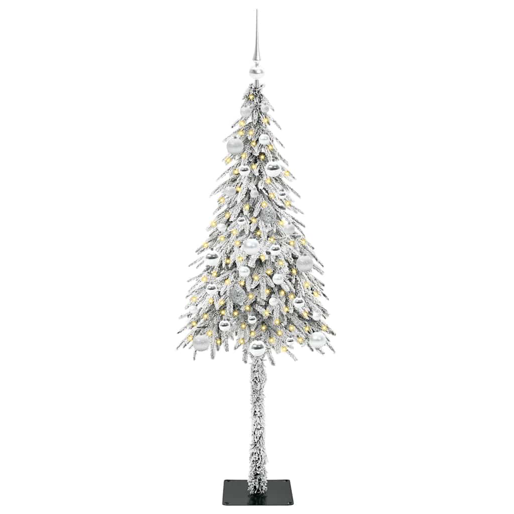 Kalėdų eglutė su 150 LED s stovu Balta 150 cm PE ir Plienas